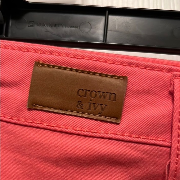 Crown & Ivy Coral Mid-rise Skinny Pants - Picture 2 of 4